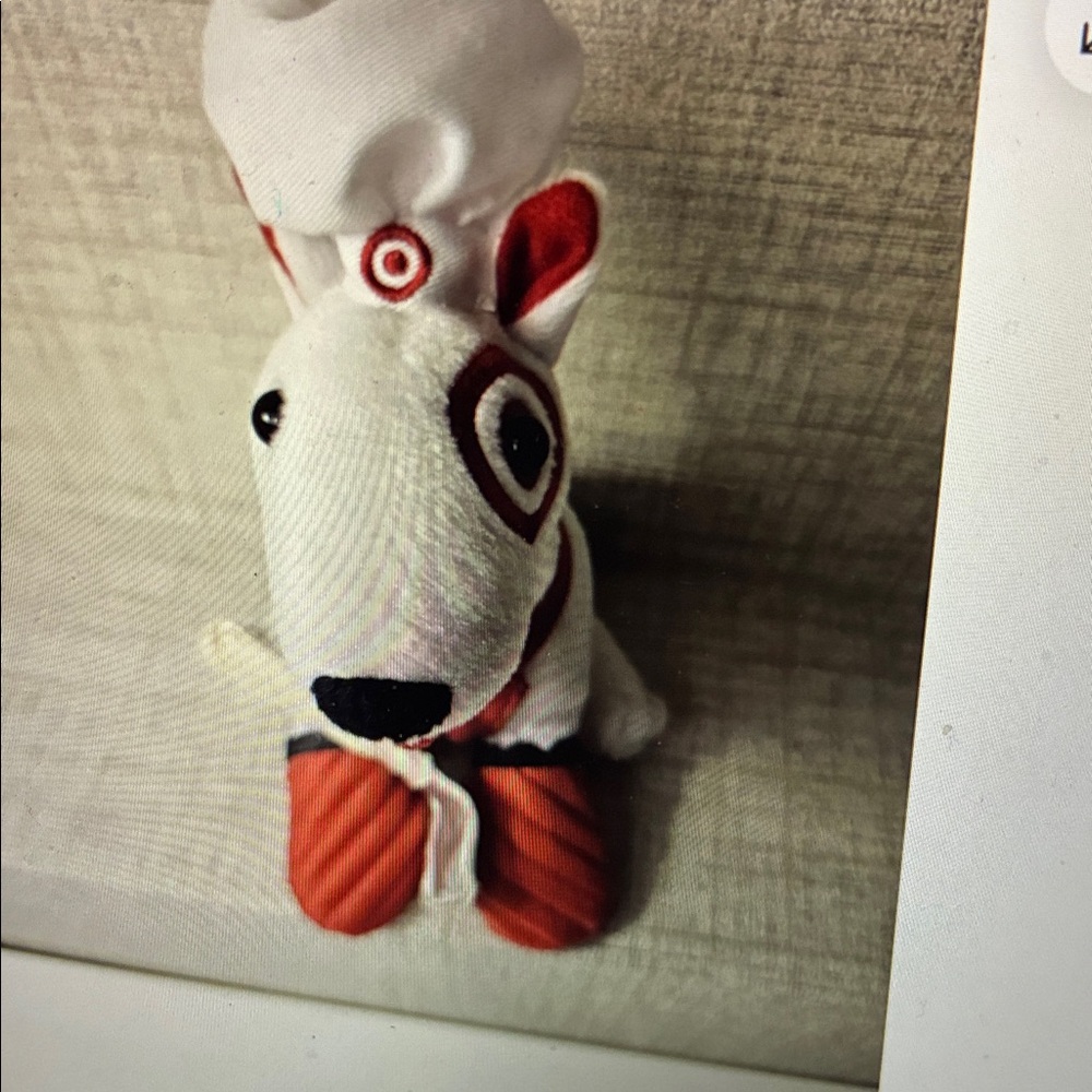 Target Bullseye Dog Plush Toy Cooking spatula oven mitts chefs Hat Apron 2011 - Picture 4 of 6